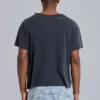 Camiseta corta «Moth» en negro desgastado
