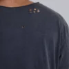 Camiseta corta «Moth» en negro desgastado