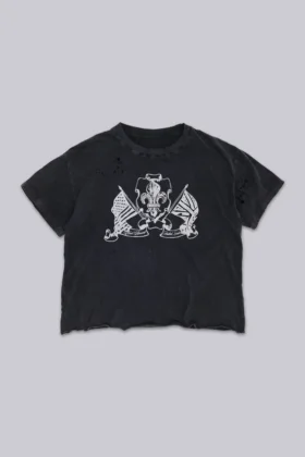 Camiseta corta «National» desgastada de Rock Revival