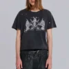 Camiseta corta «National» desgastada de Rock Revival