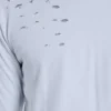 Camiseta de doble capa con estampado de panal desgastada