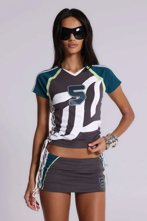 Camiseta de fútbol para bebé n.º 5 con cordones