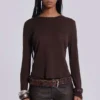 Camiseta de manga larga «Brown Mist»