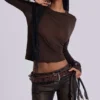 Camiseta de manga larga «Brown Mist»