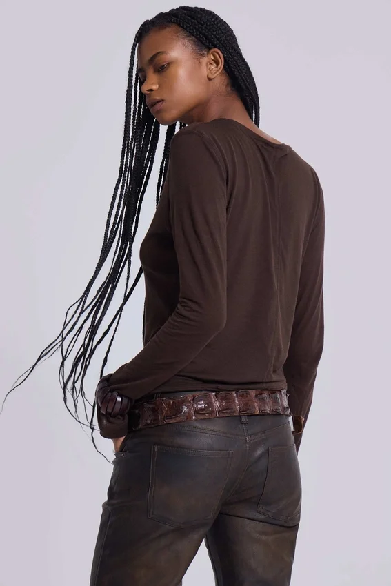 Camiseta de manga larga «Brown Mist»