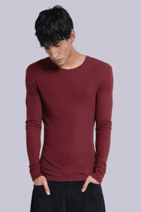 Camiseta de manga larga «Burgundy Haze»