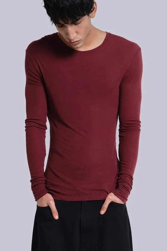 Camiseta de manga larga «Burgundy Haze»