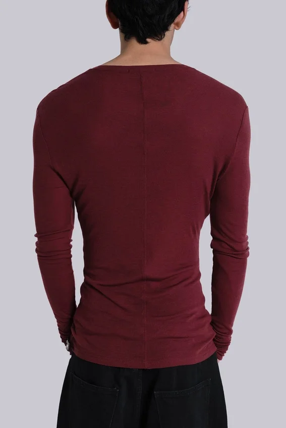 Camiseta de manga larga «Burgundy Haze»