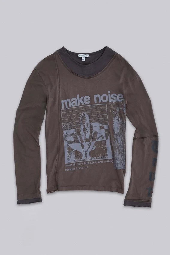 Camiseta de manga larga de doble capa de Noise