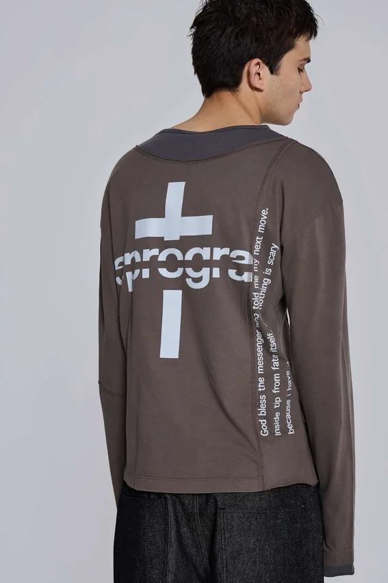 Camiseta de manga larga de doble capa de Noise