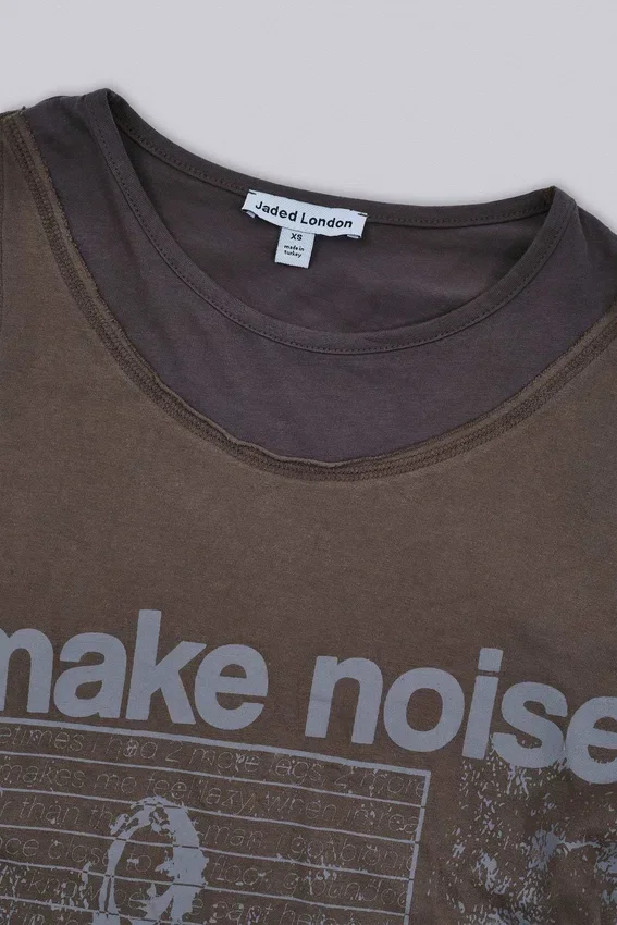 Camiseta de manga larga de doble capa de Noise