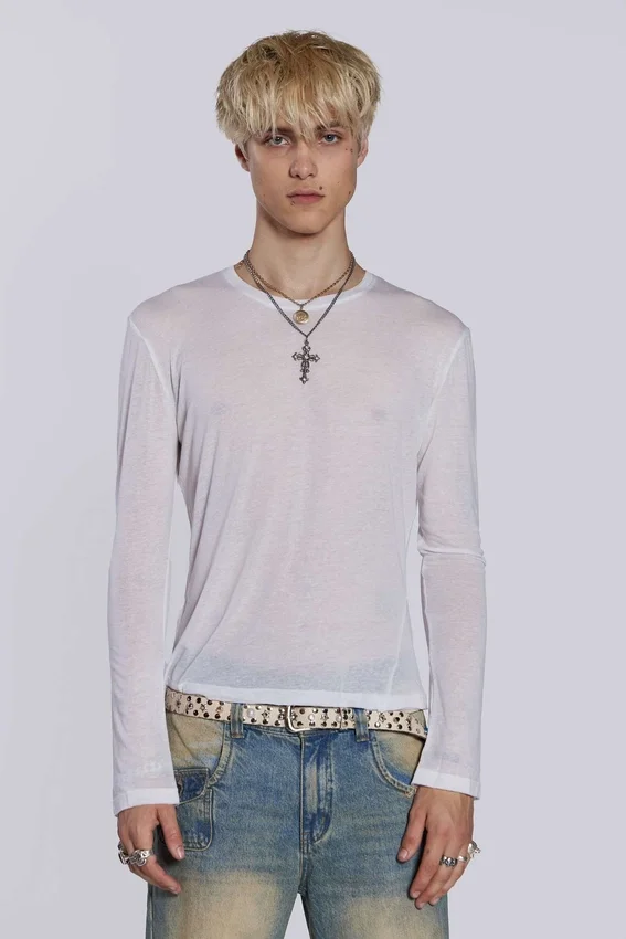 Camiseta de manga larga «White Mist»