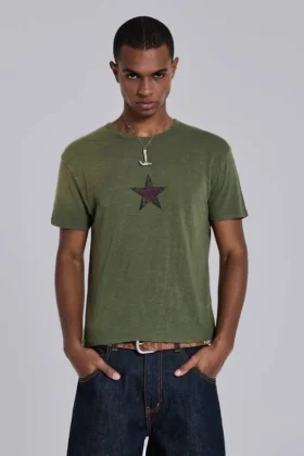 Camiseta «Green Star Sun Faded»