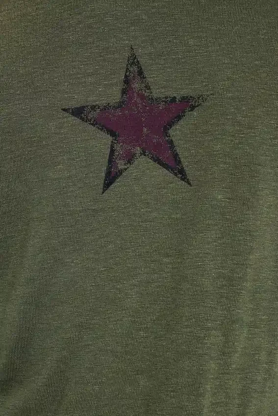 Camiseta «Green Star Sun Faded»