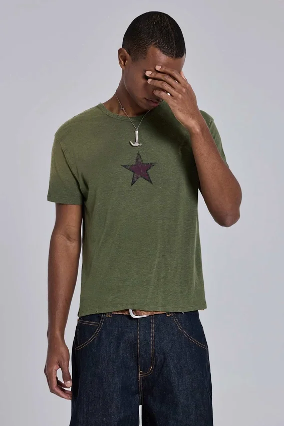Camiseta «Green Star Sun Faded»
