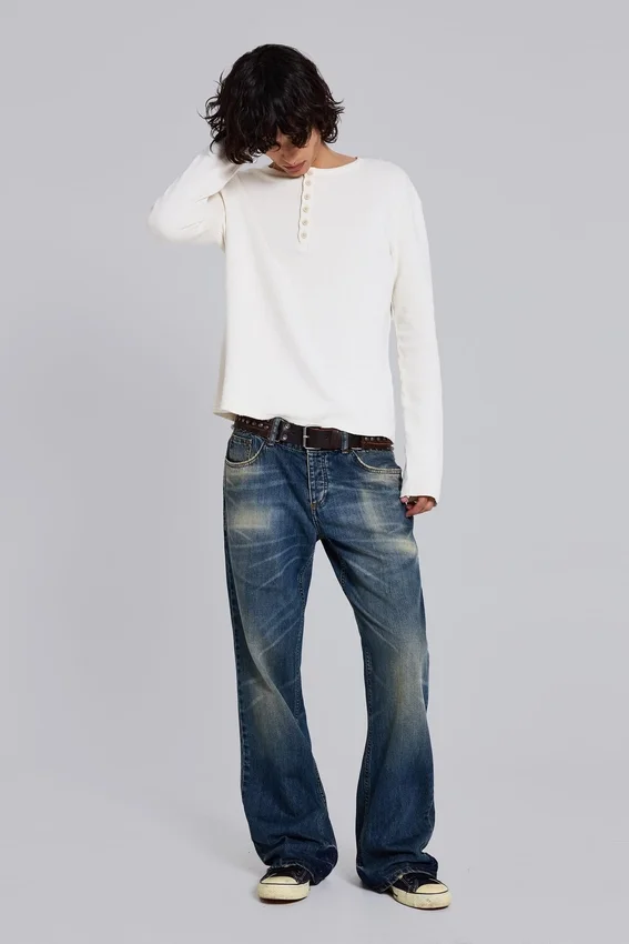 Vaqueros bootcut «Jude Bootcut» en azul lavado medio
