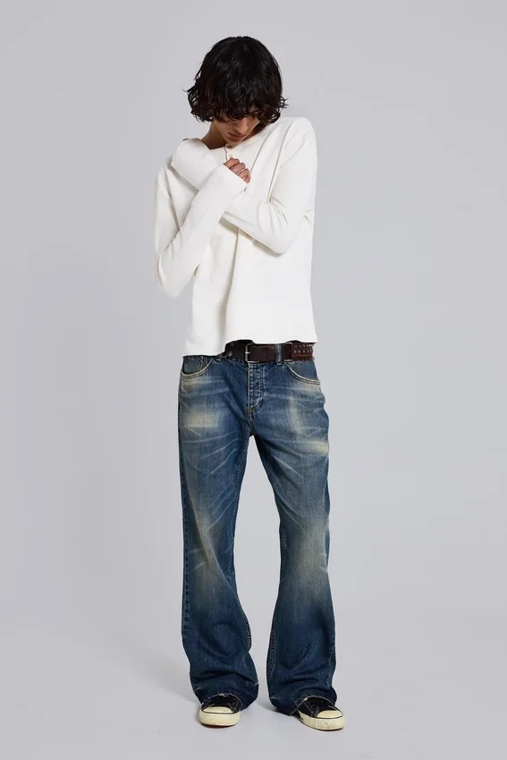 Vaqueros bootcut «Jude Bootcut» en azul lavado medio