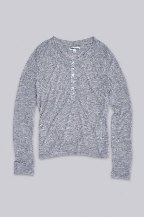 Camiseta Henley «Grey Marl Haze»