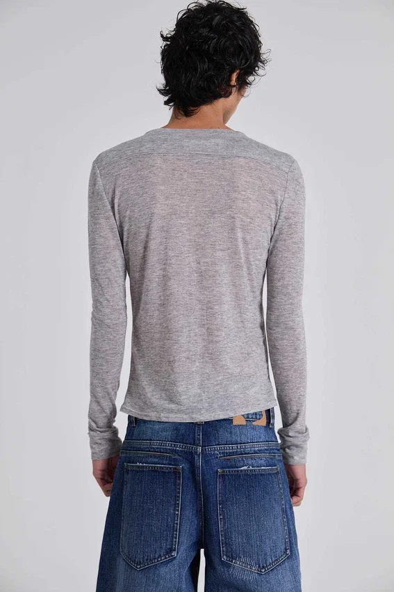 Camiseta Henley «Grey Marl Haze»