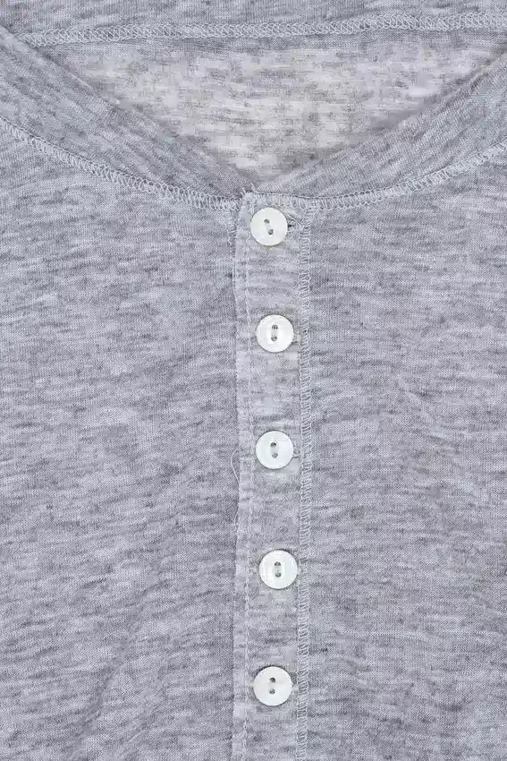 Camiseta Henley «Grey Marl Haze»