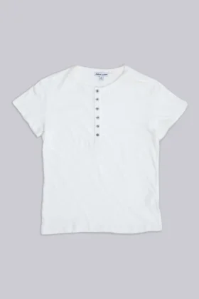 Camiseta Henley Haze en blanco roto