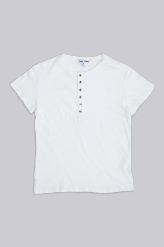 Camiseta Henley Haze en blanco roto