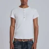 Camiseta Henley Haze en blanco roto
