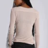 Camiseta Henley Haze en color avena