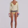 Camiseta Henley transparente en color Buttercup