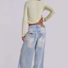 Camiseta Henley transparente en color Buttercup
