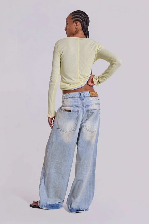 Camiseta Henley transparente en color Buttercup