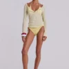 Camiseta Henley transparente en color Buttercup