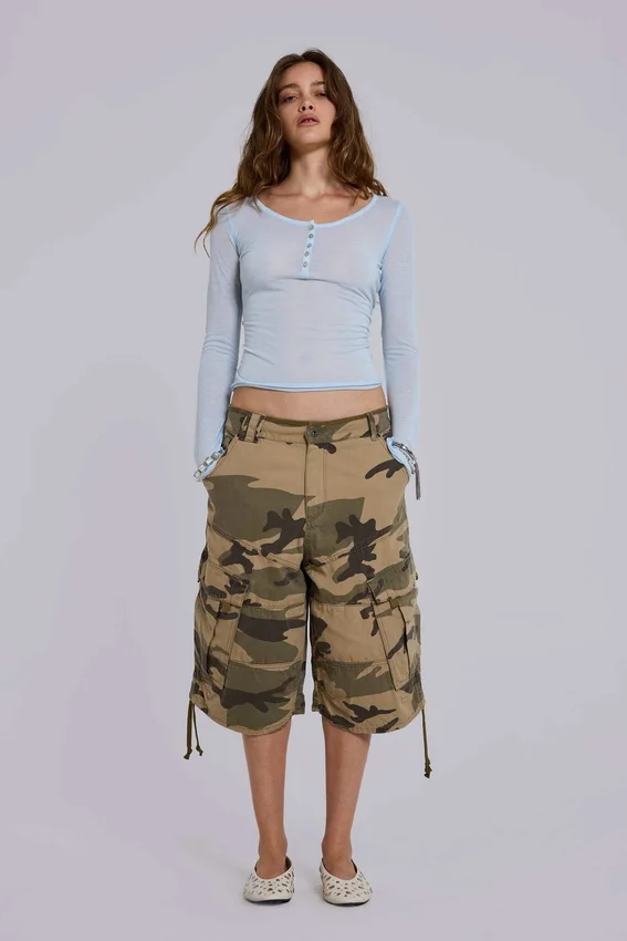 Camiseta Henley transparente en color «Sky»