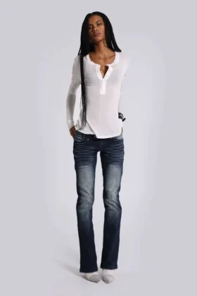 Camiseta Henley «White Haze»
