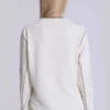 Camiseta Off White con aplique de tatuaje