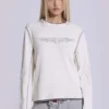 Camiseta Off White con aplique de tatuaje