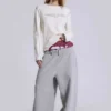 Camiseta Off White con aplique de tatuaje