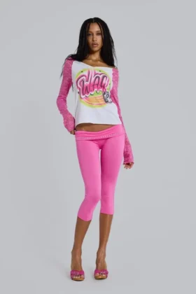 Camiseta raglán con estampado aerografiado de Wag