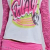 Camiseta raglán con estampado aerografiado de Wag