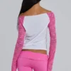 Camiseta raglán con estampado aerografiado de Wag