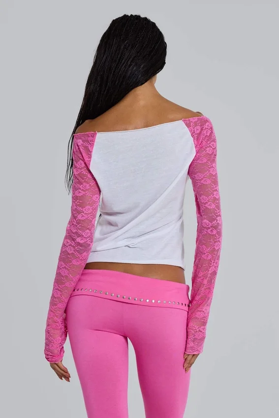 Camiseta raglán con estampado aerografiado de Wag