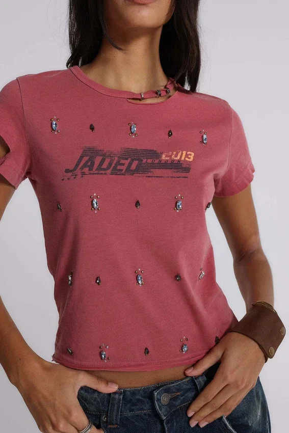 Camiseta «Rally» desgastada y decorada