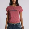 Camiseta «Rally» desgastada y decorada