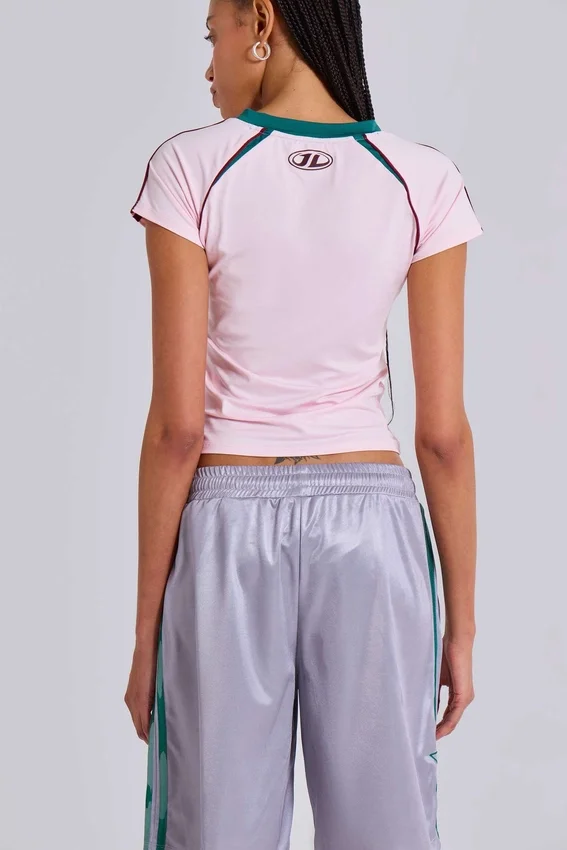 Camiseta rosa de fútbol para bebé n.º 13