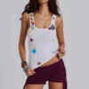 Camiseta sin mangas con botones Serolyn