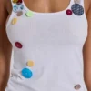 Camiseta sin mangas con botones Serolyn