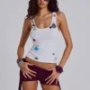 Camiseta sin mangas con botones Serolyn