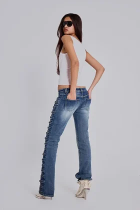 Camiseta sin mangas Henley transparente en blanco
