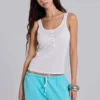 Pantalón de chándal holgado de corte acampanado Cleo en turquesa
