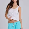 Pantalón de chándal holgado de corte acampanado Cleo en turquesa